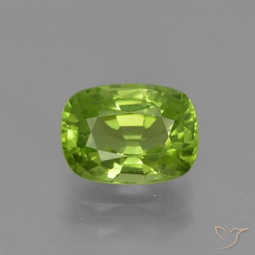 2.04ct Natürlicher gelblich-grün Peridot, Kissen, VS