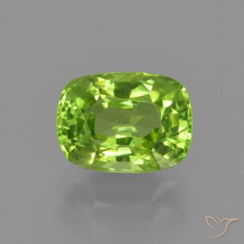 2.06ct Natürlicher Lebendiges grün Peridot, Kissen, VS
