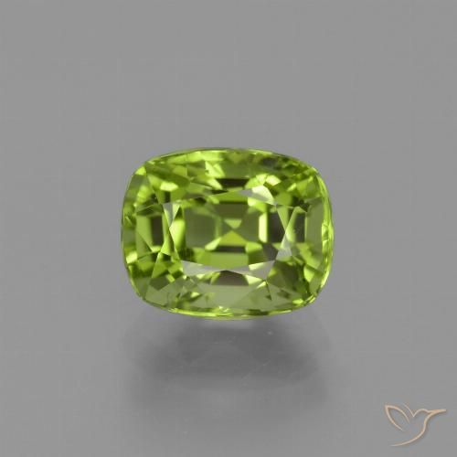2.22ct Natürlicher Mittelgrün Peridot, Kissen, VS