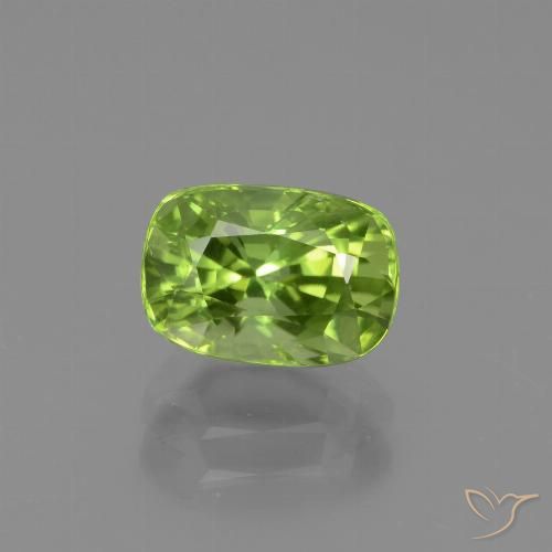 2.00ct Natürlicher gelblich-grün Peridot, Kissen, VS