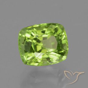 9,17 ctw natürlicher gelblich-grün Peridot, Kissen, VVS-VS