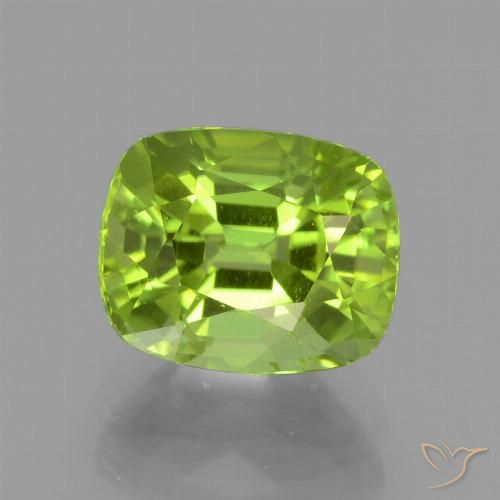 2.38ct Natürlicher gelblich-grün Peridot, Kissen, VS