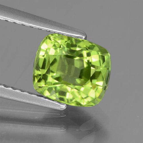 2,10 ctw natürlicher grüner Peridot, Kissenschliff, VS
