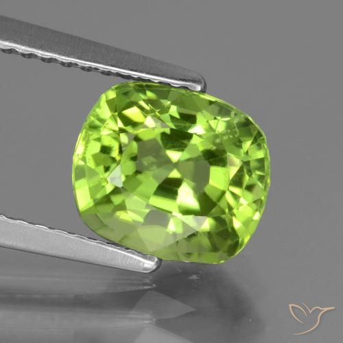 2.27ct Natürlicher Lebendiges grün Peridot, Kissen, VS