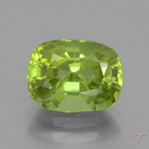 2.56ct Natürlicher Mittelgrün Peridot, Kissen, VS