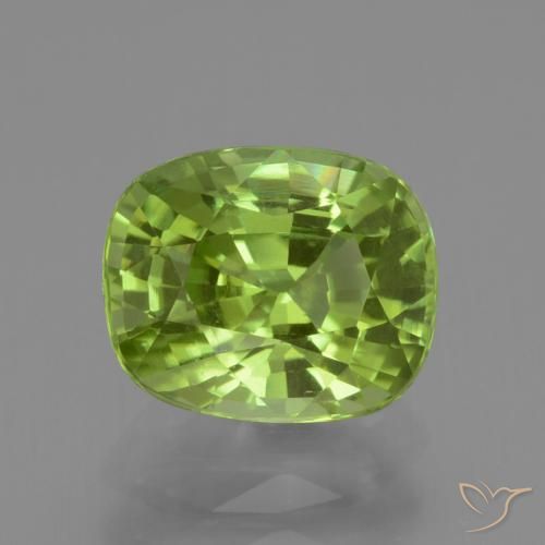 2.23ct Natürlicher Mittelgrün Peridot, Kissen, VS