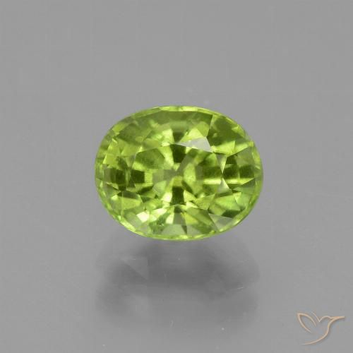2.20ct Natürlicher Lebendiges grün Peridot, Oval, VS