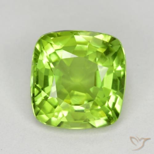 2.22ct Natürlicher Mittelgrün Peridot, Kissen, VS