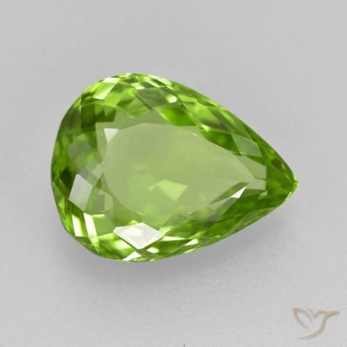 9,17 ctw natürlicher Mittelgrün Peridot, Birnenform, VS