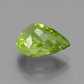 4,48 ctw natürlicher grüner Peridot, Birnenform, VS