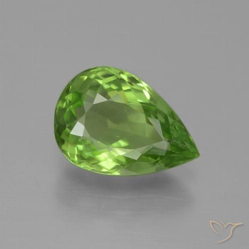 3.60ct Natürlicher Mittelgrün Peridot, Birnenform, VS