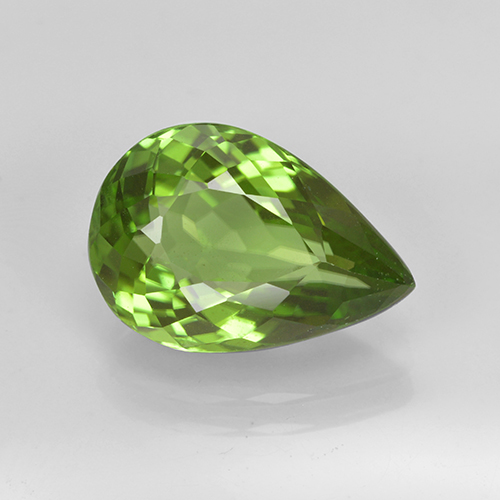 3,40 ctw natürlicher grüner Peridot, Birnenform, VS