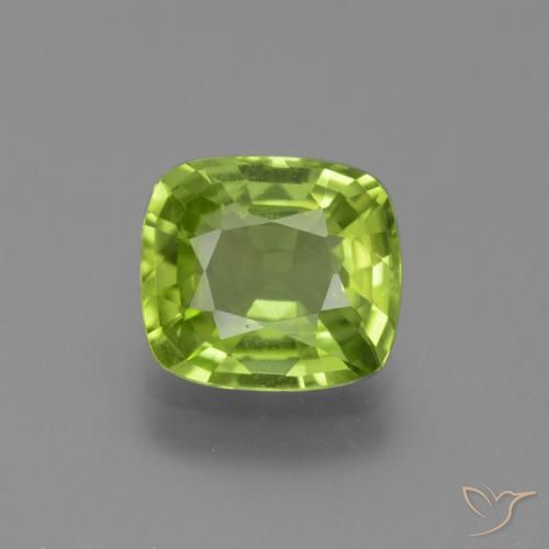 2.22ct Natürlicher Lebendiges grün Peridot, Kissen, VS