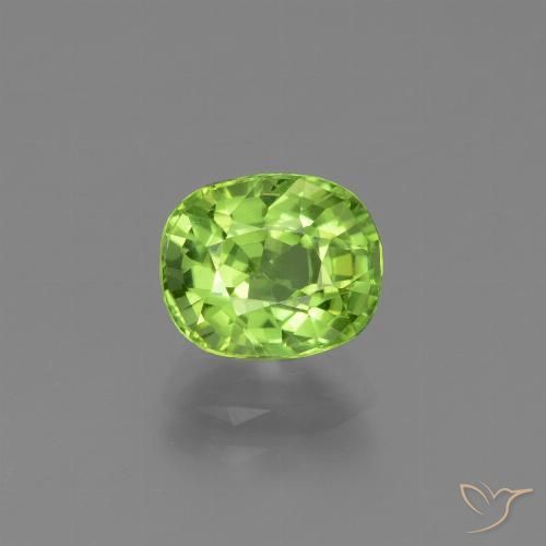 2.13ct Natürlicher Lebendiges grün Peridot, Kissen, VVS-VS