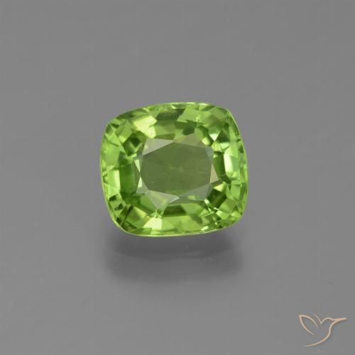 2.14ct Natürlicher Lebendiges grün Peridot, Kissen, VS