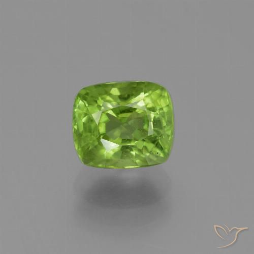2.33ct Natürlicher Lebendiges grün Peridot, Kissen, VS-SI