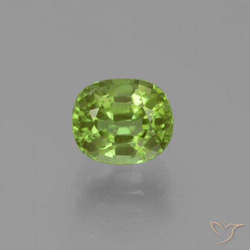 2.24ct Natürlicher Lebendiges grün Peridot, Kissen, VS-SI