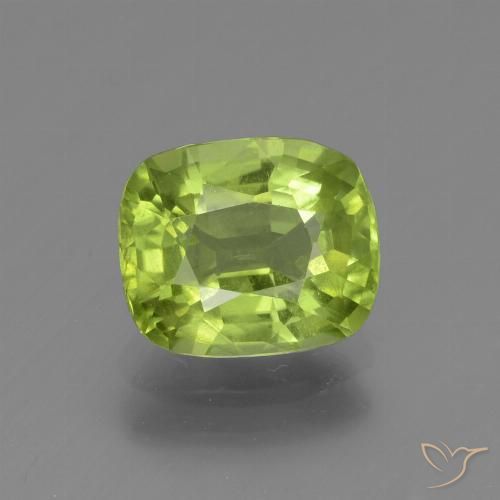 1.80ct Natürlicher Leichtes lebendiges Grün Peridot, Kissen, VS-SI