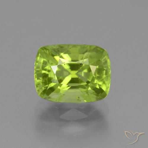2.52ct Natürlicher Lebendiges grün Peridot, Kissen, VS