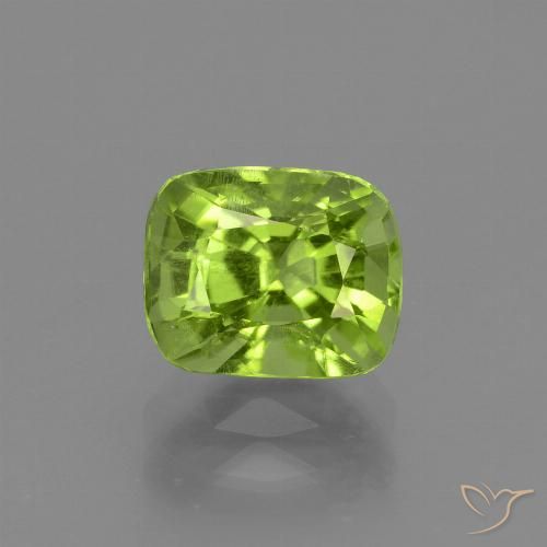 2.13ct Natürlicher Mittelgrün Peridot, Kissen, VS-SI, Photo A