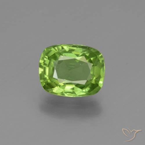 2.25ct Natürlicher Lebendiges grün Peridot, Kissen, VS