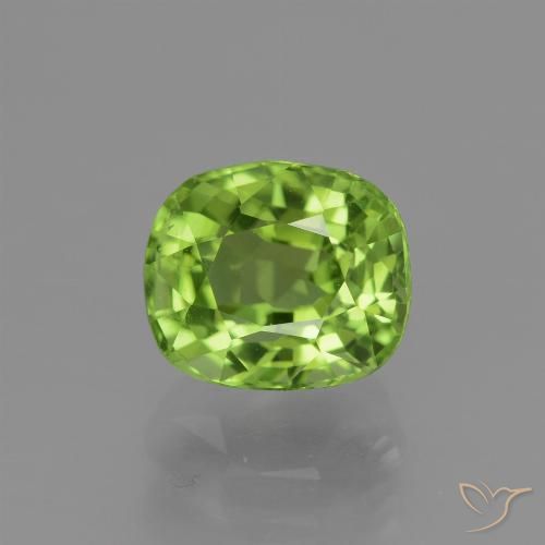 2.30ct Natürlicher Lebendiges grün Peridot, Kissen, VVS-VS