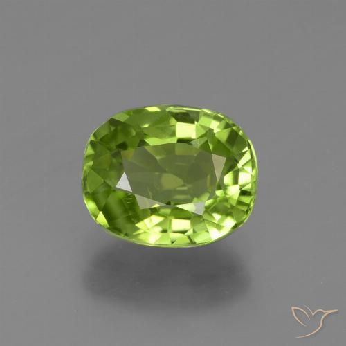 2,40 ctw natürlicher grüner Peridot, Oval Schliff, VS