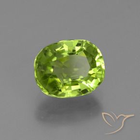 2,40 ctw natürlicher grüner Peridot, Oval Schliff, VS