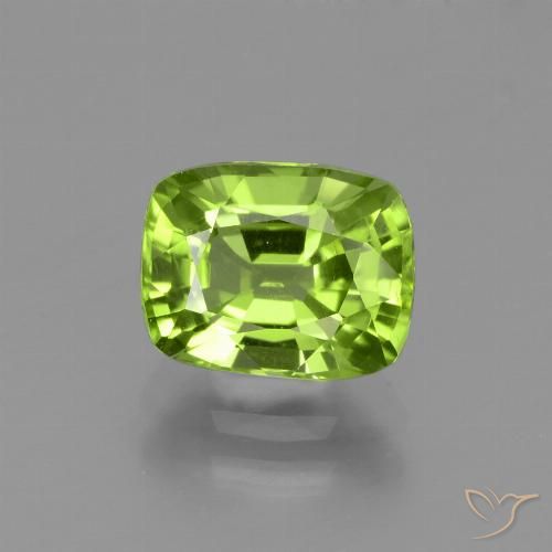 2.21ct Natürlicher Lebendiges grün Peridot, Kissen, VS