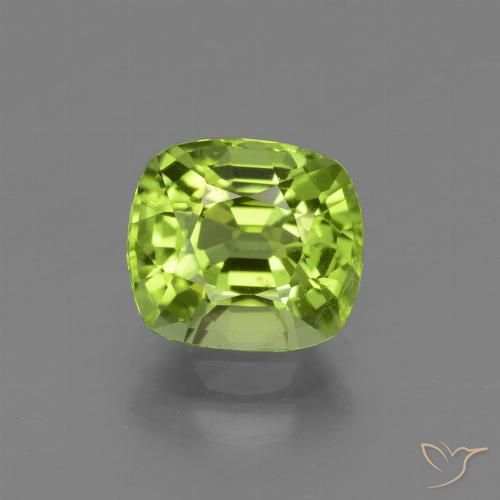 2.26ct Natürlicher Mittelgrün Peridot, Kissen, VS