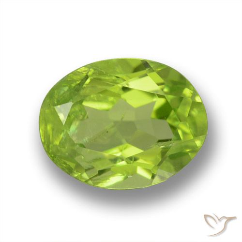 1,64 ctw natürlicher grüner Peridot, Oval Schliff, VS