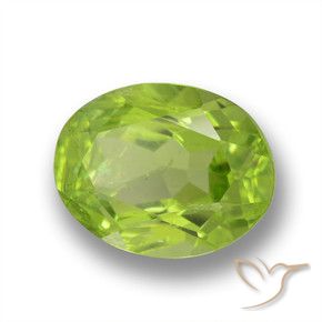 1,64 ctw natürlicher grüner Peridot, Oval Schliff, VS