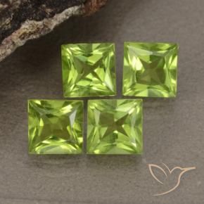 2.75 ct natürliche Mittelgrün Peridot-Edelsteine, Quadrat, VS