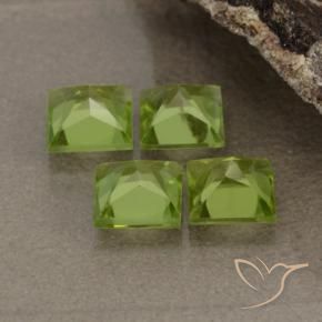 2.75 ct natürliche Mittelgrün Peridot-Edelsteine, Quadrat, VS