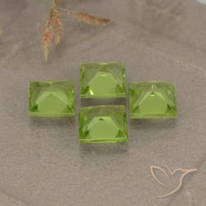 2.83 ct natürliche hellgrün Peridot-Edelsteine, Quadrat, VS