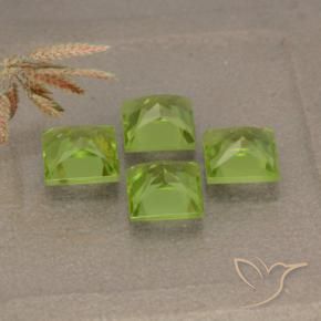 2.93 ct natürliche Mittelgrün Peridot-Edelsteine, Quadrat, VS