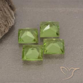 2.66 ct natürliche Mittelgrün Peridot-Edelsteine, Quadrat, VS
