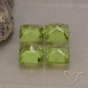 2.89 ct natürliche Lebendiges grün Peridot-Edelsteine, Quadrat, VS