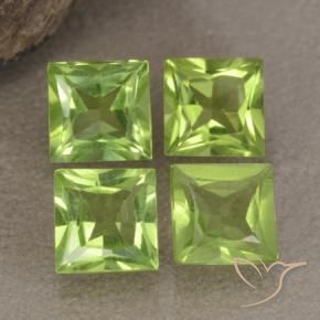 2.67 ct natürliche Lebendiges grün Peridot-Edelsteine, Quadrat, VS