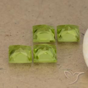 3.05 ct natürliche Lebendiges grün Peridot-Edelsteine, Quadrat, VS
