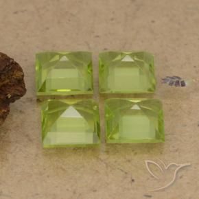 2.60 ct natürliche Lebendiges grün Peridot-Edelsteine, Quadrat, VS