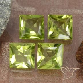 2.85 ct natürliche Mittelgrün Peridot-Edelsteine, Quadrat, VS
