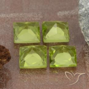 2.85 ct natürliche Mittelgrün Peridot-Edelsteine, Quadrat, VS