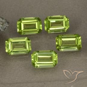 2.68 ct natürliche Mittelgrün Peridot-Edelsteine, Oktagonschliff, VVS-VS