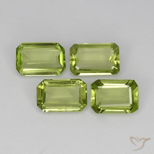 1.85 ct natürliche Mittelgrün Peridot-Edelsteine, Oktagonschliff, VVS-VS