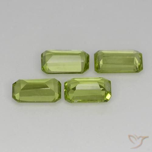1.85 ct natürliche Mittelgrün Peridot-Edelsteine, Oktagonschliff, VVS-VS