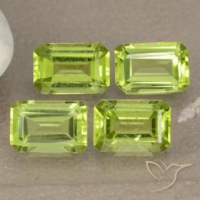 2.32 ct natürliche Lebendiges Gelbgrün Peridot-Edelsteine, Oktagonschliff, VVS-VS
