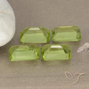 2.32 ct natürliche Lebendiges Gelbgrün Peridot-Edelsteine, Oktagonschliff, VVS-VS