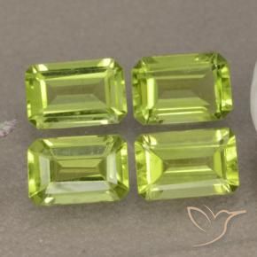 2.38 ct natürliche Lebendiges Gelbgrün Peridot-Edelsteine, Oktagonschliff, VVS-VS