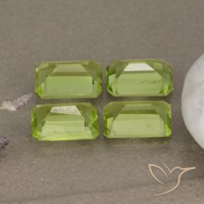 2.38 ct natürliche Lebendiges Gelbgrün Peridot-Edelsteine, Oktagonschliff, VVS-VS